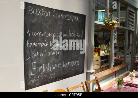 Cornercopia cafe à Brixton Village, marché de Brixton Banque D'Images