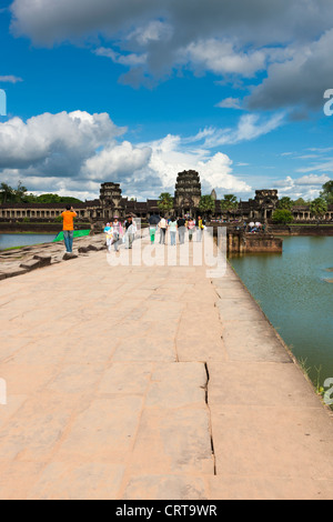 Angkor Wat temple, 12e siècle, khmers, Angkor, Site du patrimoine mondial de l'UNESCO, Siem Reap, Cambodge, Indochine, Asie du sud-est Banque D'Images