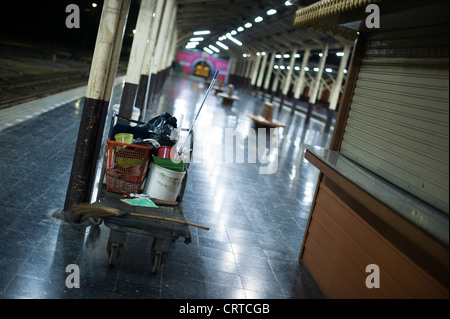 La photographie d'un exercice pendant quelques heures à la gare de Chiang Mai Banque D'Images