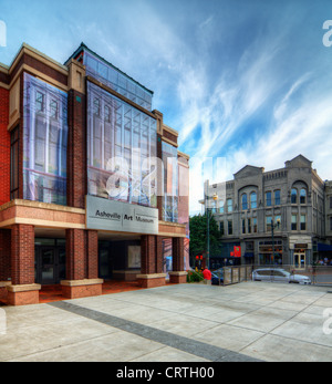 Asheville Art Museum à Asheville, en Caroline du Nord, USA. Banque D'Images