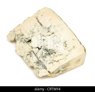 Fromage bleu isolated on white Banque D'Images