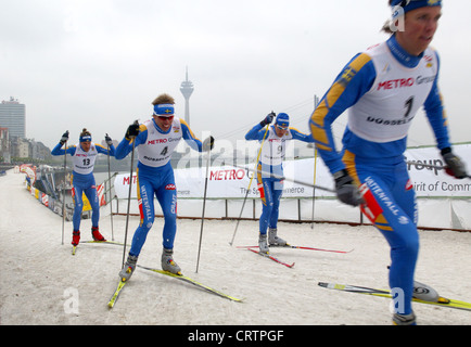 Sprint de Coupe du Monde de ski FIS à Düsseldorf Banque D'Images