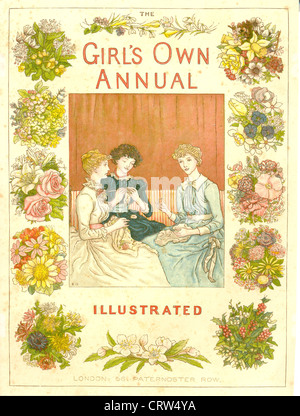 Page de titre de la Girl's propre rapport annuel illustré par Kate Greenaway Banque D'Images