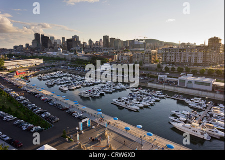 Vue sur Port d'escale de plaisance, Vieux Port, Montréal, Québec, Canada. Banque D'Images