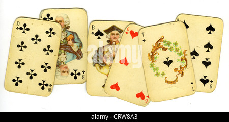 Ancien jeu de cartes Banque D'Images