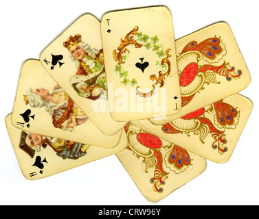 Ancien jeu de cartes Banque D'Images