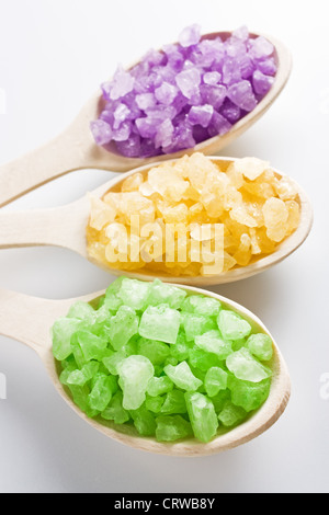 Le sel de bain aromatique Banque D'Images