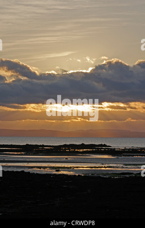 Coucher du soleil sur le Firth of Forth. Banque D'Images