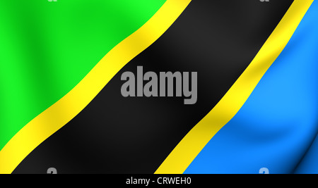 Pavillon de la Tanzanie. Close up. Vue de face. Banque D'Images