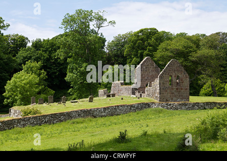 Église St Blanes vu de l'ouest de l'Île, île de Bute Banque D'Images