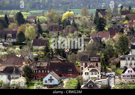 Ville vin Barr, Alsace, France Banque D'Images