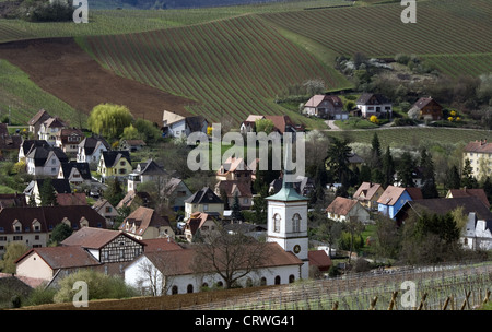 Ville vin Barr, Alsace, France Banque D'Images