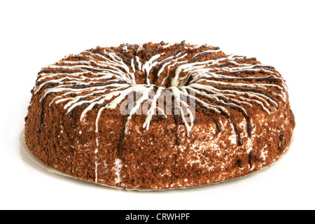 Gâteau au chocolat avec crème Banque D'Images