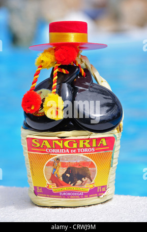 Bouteille Souvenir de sangria, Minorque, Iles Baléares, Espagne Banque D'Images