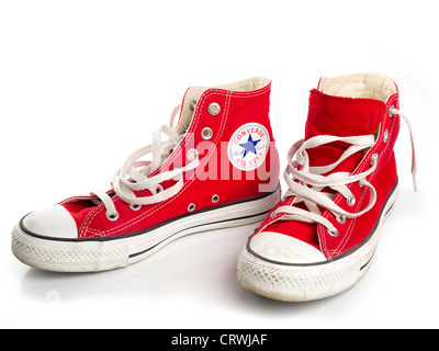 Converse Chuck Taylor All Red Star paire de chaussures Banque D'Images