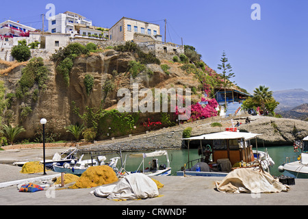 Grèce Crète Agai Galini Village Banque D'Images