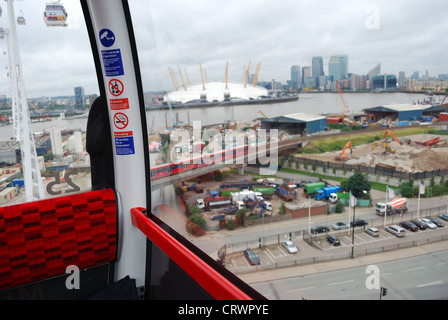 Voir d'Emirates Airline de Docklands Light Railway Banque D'Images