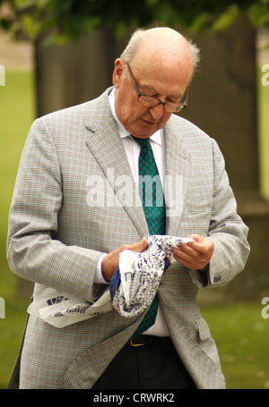 Peregrine Cavendish, 12e duc de Devonshire à son domicile, Chatsworth House, Derbyshire, Royaume-Uni Banque D'Images