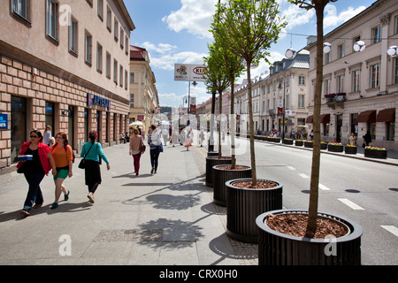 La rue Krakowskie Przedmiescie à Varsovie, Pologne. Banque D'Images