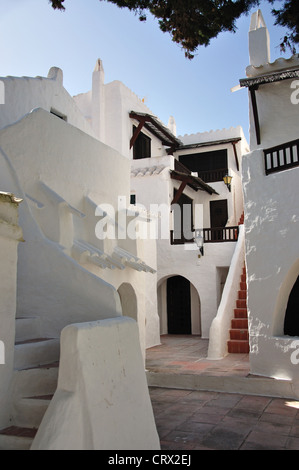 Village de pêcheurs blancs développement de Binibeca, Minorque, Iles Baléares, Espagne Banque D'Images