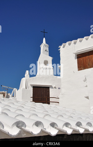 Village de pêcheurs blancs développement de Binibeca, Minorque, Iles Baléares, Espagne Banque D'Images