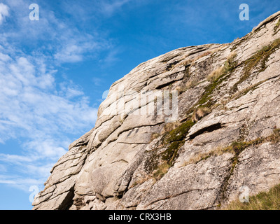 Dans les roches Haytor Dartmoor National Park, Devon, Angleterre. Banque D'Images