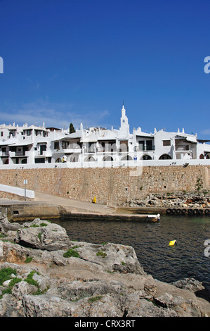 Village de pêcheurs blancs développement de Binibeca, Minorque, Iles Baléares, Espagne Banque D'Images