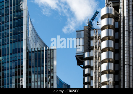 Édifice Willis et Lloyds building. Lime Street. Londres, Angleterre Banque D'Images