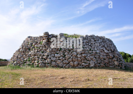 Le site archéologique, préhistorique de Trepucó, près de Mahon, Minorque, Iles Baléares, Espagne Banque D'Images