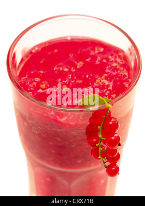 Smoothie groseille rouge isolated on white Banque D'Images
