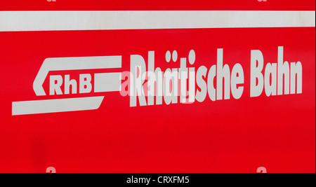 Logo du chemin de fer rhétique Banque D'Images