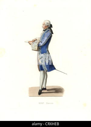 Charles Rosalie de Rohan-Chabot, comte de Jarnac, France, 18e siècle, d'après une peinture par Olivier représentant thé anglais. Banque D'Images