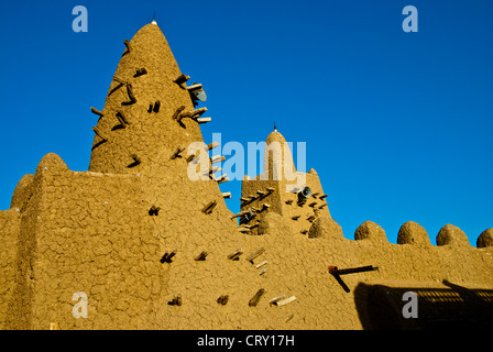 La mosquée de Djingareyber, construit en 1325 par l'architecte et poète andalou Abu Es Haq es Saheli, Tombouctou, Mali . L'Afrique. Banque D'Images