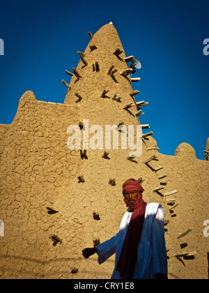 La mosquée de Djingareyber, construit en 1325 par l'architecte et poète andalou Abu Es Haq es Saheli, Tombouctou, Mali . L'Afrique. Banque D'Images