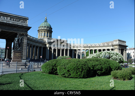 La Cathédrale de Kazan, un symbole unique de la Fédération rôle dans la défaite de Napoléon. Banque D'Images