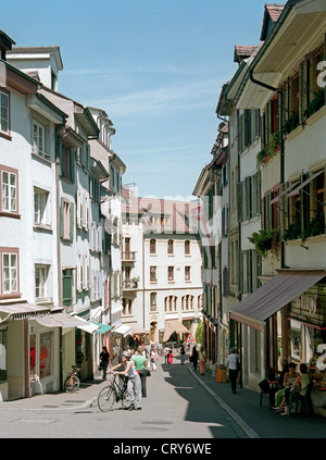 Dans les ruelles de la vieille ville de Bâle Banque D'Images