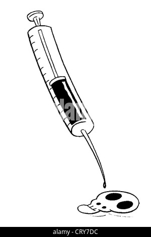 L'abus de drogues, l'HÉROÏNE DIMENSIONS Banque D'Images