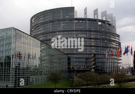 Siège du Parlement européen à Strasbourg Banque D'Images