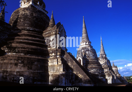 Wat Phra si samphet Thaïlande ayutthaya chedis Banque D'Images