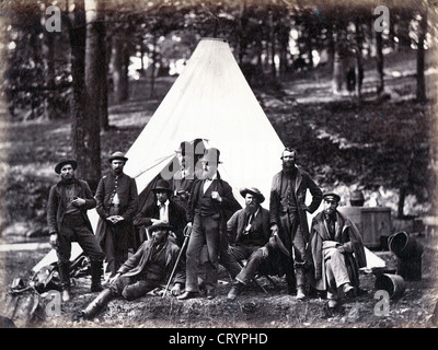 Les Scouts et les guides à l'armée du Potomac, 1862, par Alexander Gardner Banque D'Images