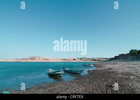 Le lac Nasser en Egypte Abu-Simbel Banque D'Images