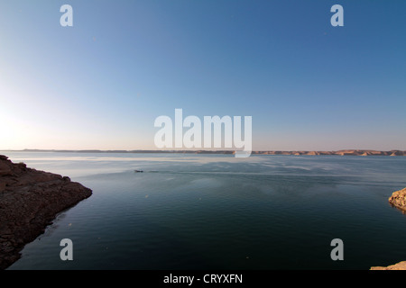 Le lac Nasser en Egypte Abu-Simbel Banque D'Images