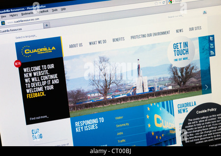 Le site web de Cuadrilla Resources, la société l'exercice de la fracturation hydraulique (fracking) Opérations dans le Lancashire. Banque D'Images
