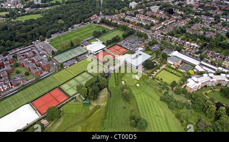 Vue aérienne de Roehampton, club de sport, Londres SW15 Banque D'Images