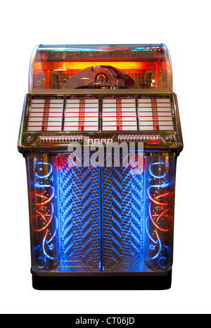 Jukebox Retro isolated on white Banque D'Images