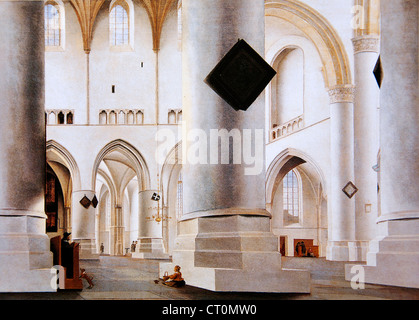 Pieter Jansz. Saenredam - l'intérieur de la Grote Kerk, Haarlem Banque D'Images