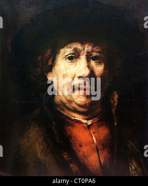 Autoportrait - Rembrandt van Rijn Banque D'Images