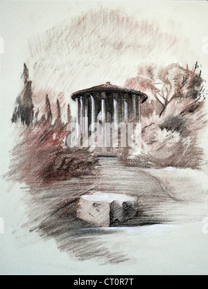 Le Temple de Vesta à Rome, Italie Banque D'Images