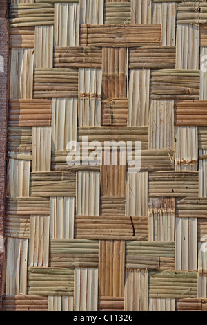 Bambou fendu construit de cette façon, comme remplacer les murs des maisons, Miao, de l'Arunachal Pradesh, Inde Banque D'Images