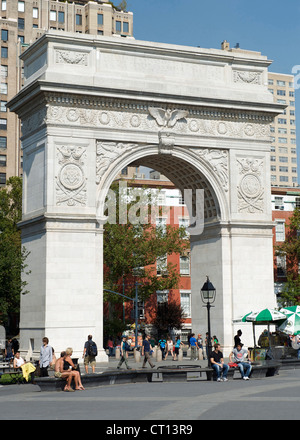 Washington Square Arch à Manhattan, New York City, USA. Banque D'Images
